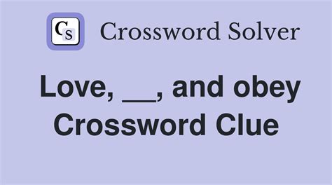 obey crossword clue